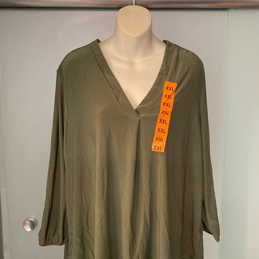 Vince Camuto Olive Green Blouse